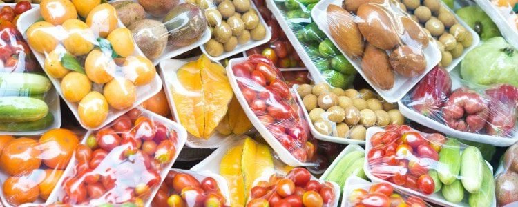Plastic in supermarkten