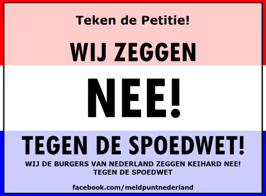 Wij zeggen nee tegen de spoedwet!