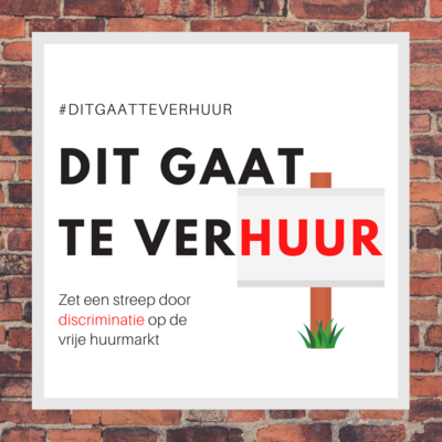 Dit gaat te verhuur discriminatie anno 2020 zou niet meer moeten kunnen o%c3%b3k niet op de huurmarkt. %285%29
