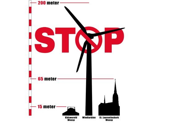 A4 poster stop winndturbines aetsveld