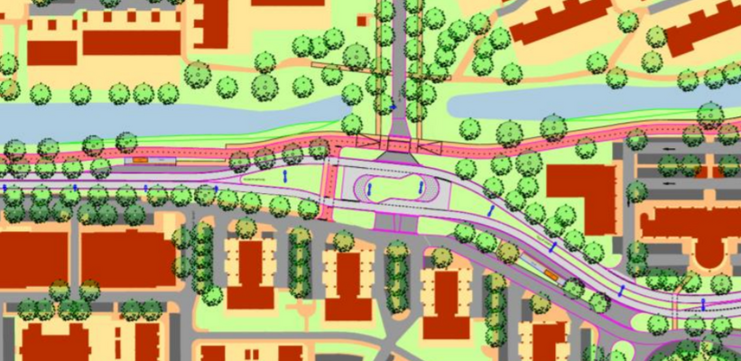 Oost west as voorrangsplein bij de haar   bron movares