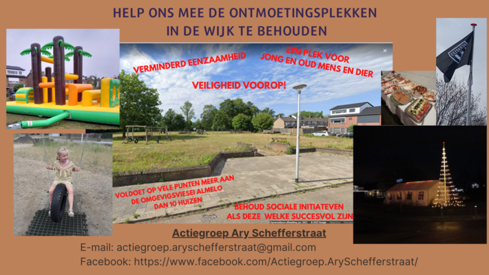 Help ons mee onze ontmoetingsplekken in de wijk te behouden