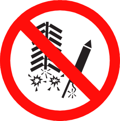 Bord verboden voor vuurwerk