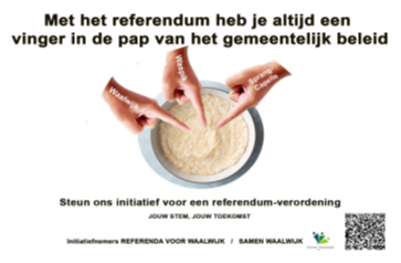 Flyer referendum voor waalwijk