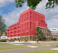 Hoogte appartementencomplex