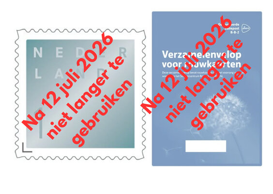 Petitie afbeelding postzegel en verzamelenvelop