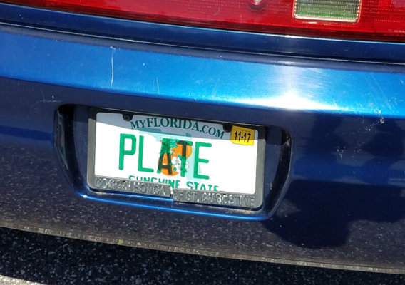 Plate florida vanity plate