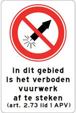 Bord verboden vuurwerk